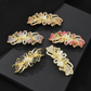 Beau - Floral Bow-Outline Spring Hair Clip