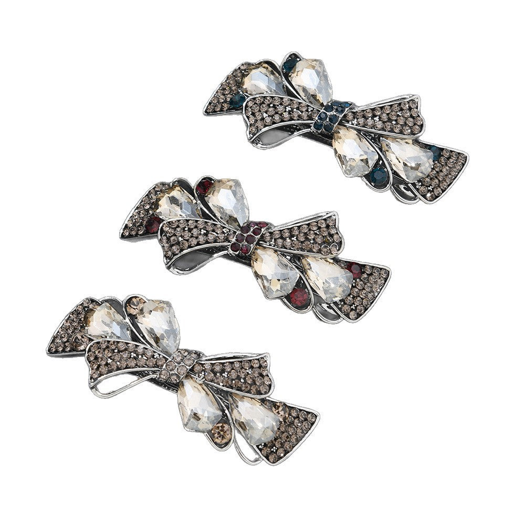 Beau - Bow-Accent Wheat-Spray Spring Hair Clip