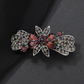 Beau - Floral Bow-Accent Spring Hair Clip
