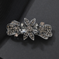 Beau - Floral Bow-Accent Spring Hair Clip