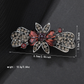 Beau - Floral Bow-Accent Spring Hair Clip