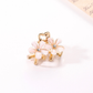 Beau - Twin-Blossom Petal-Outline Mini Hair Claw