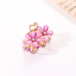 Beau - Twin-Blossom Petal-Outline Mini Hair Claw