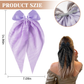 Beau - Patterned Trailing-Bow Duckbill Hair Clip