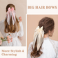 Beau - Patterned Trailing-Bow Duckbill Hair Clip