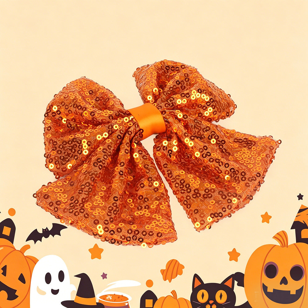 Beau - Halloween Layered-Bow Duckbill Hair Clip