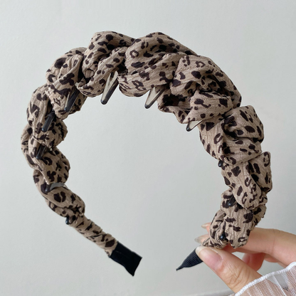 Gifty - Leopard Pleated Headband