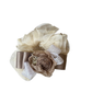 Gifty - Flower Motif Layered Bow Ruffled Backing Scrunchie