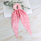 Gifty - Polka-Dot Wide-Stripe Scarf-Tail Scrunchie