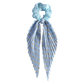 Gifty - Mini-Dot Pinstripe Scarf-Tail Scrunchie