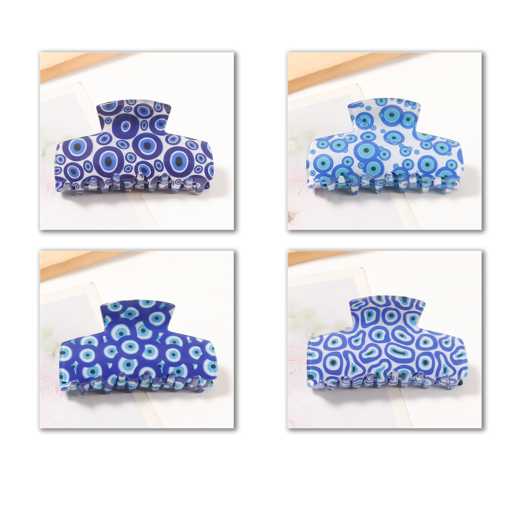 Beau - Blue-Eye Patterned Hair Claw