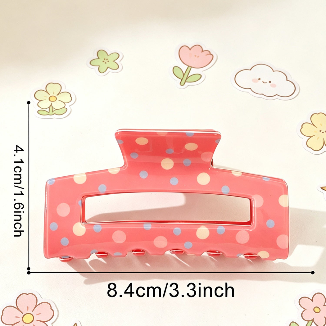 Beau - Dotted Rectangular Hair Claw