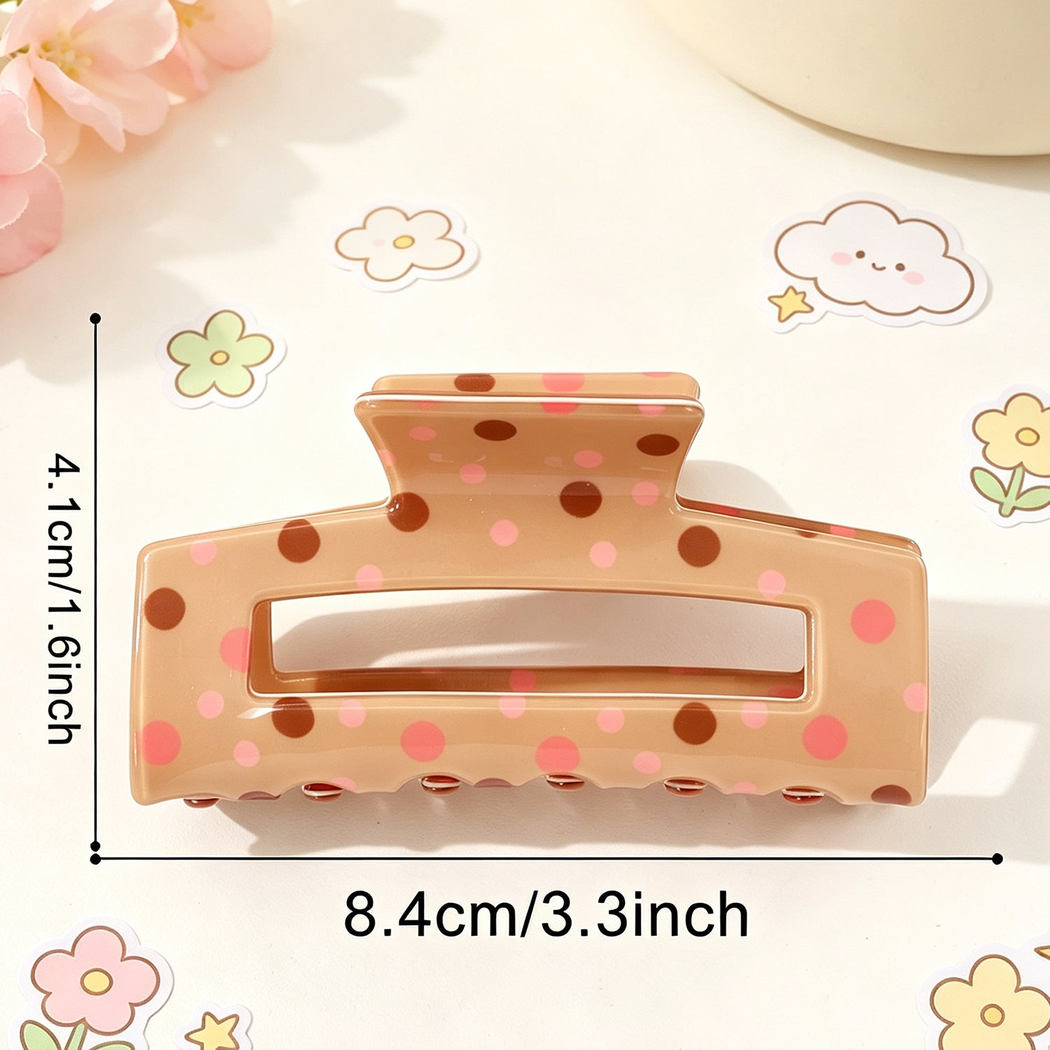 Beau - Dotted Rectangular Hair Claw