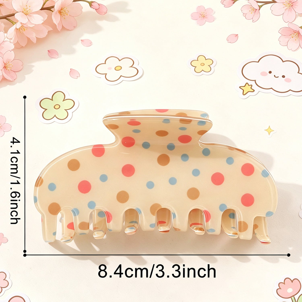 Beau - Dotted Rectangular Hair Claw