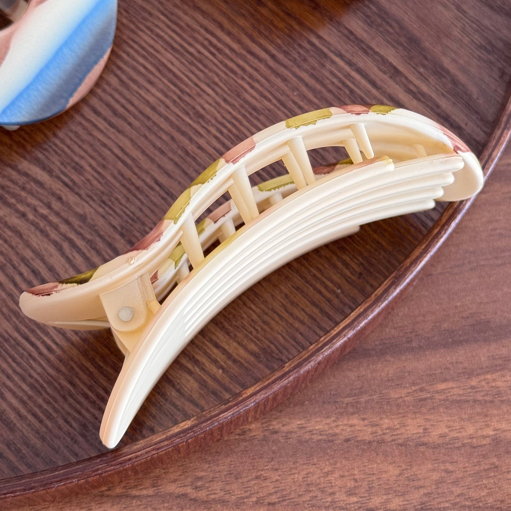 Beau - Striped Openwork Hair Claw
