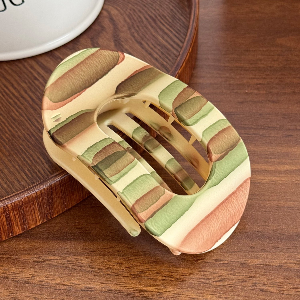 Beau - Striped Openwork Hair Claw