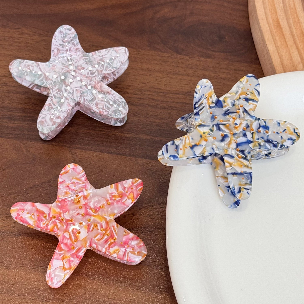 Beau - Starfish Speckled Hair Claw