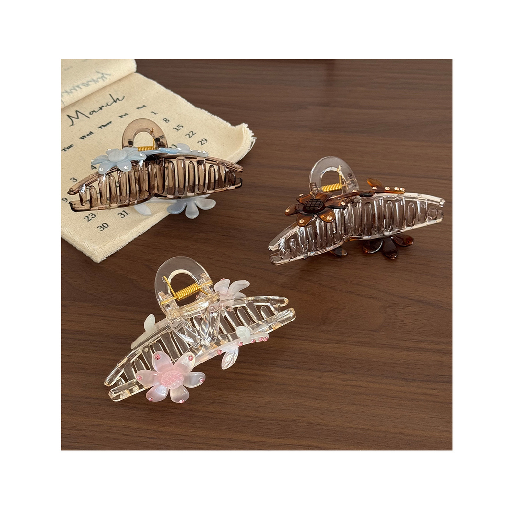 Beau - Five-Petal Beaded Hair Claw