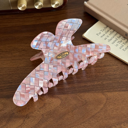 Beau - Butterfly Checkered Hair Claw