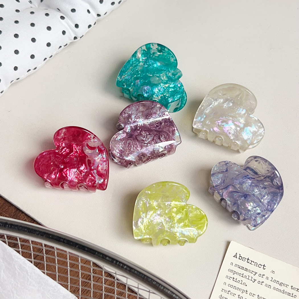 Beau - Heart Iridescent Hair Claw