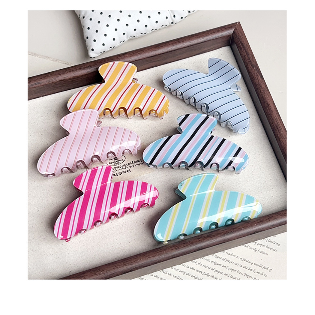 Beau - Striped Multicolor Hair Claw