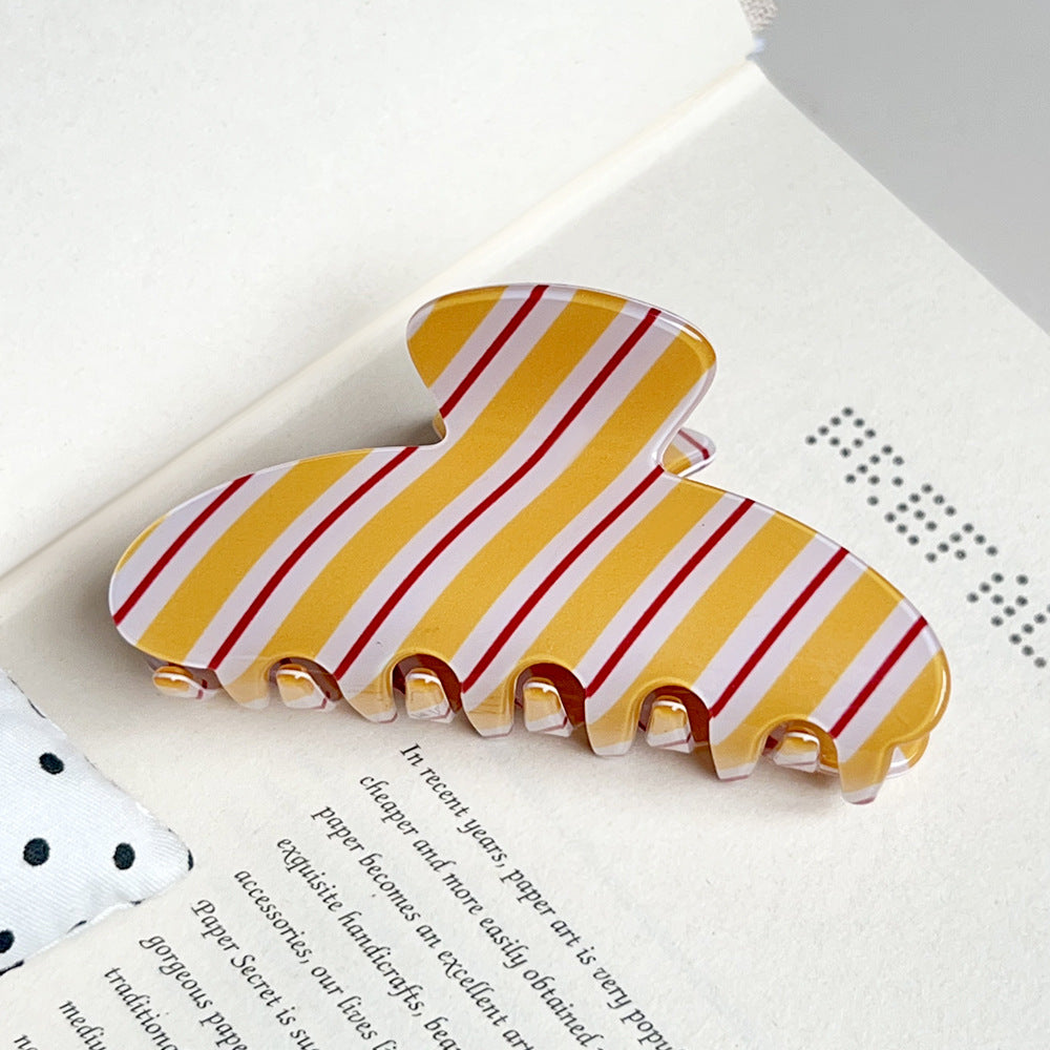 Beau - Striped Multicolor Hair Claw