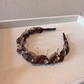 Gifty - Brown Floral Leaf Headband