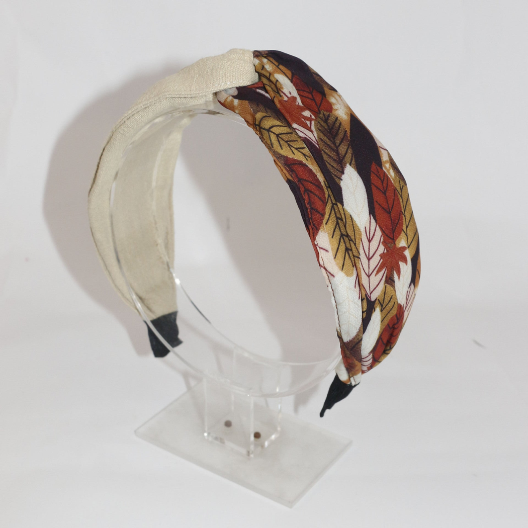 Gifty - Leaf-Pattern Knotted Headband