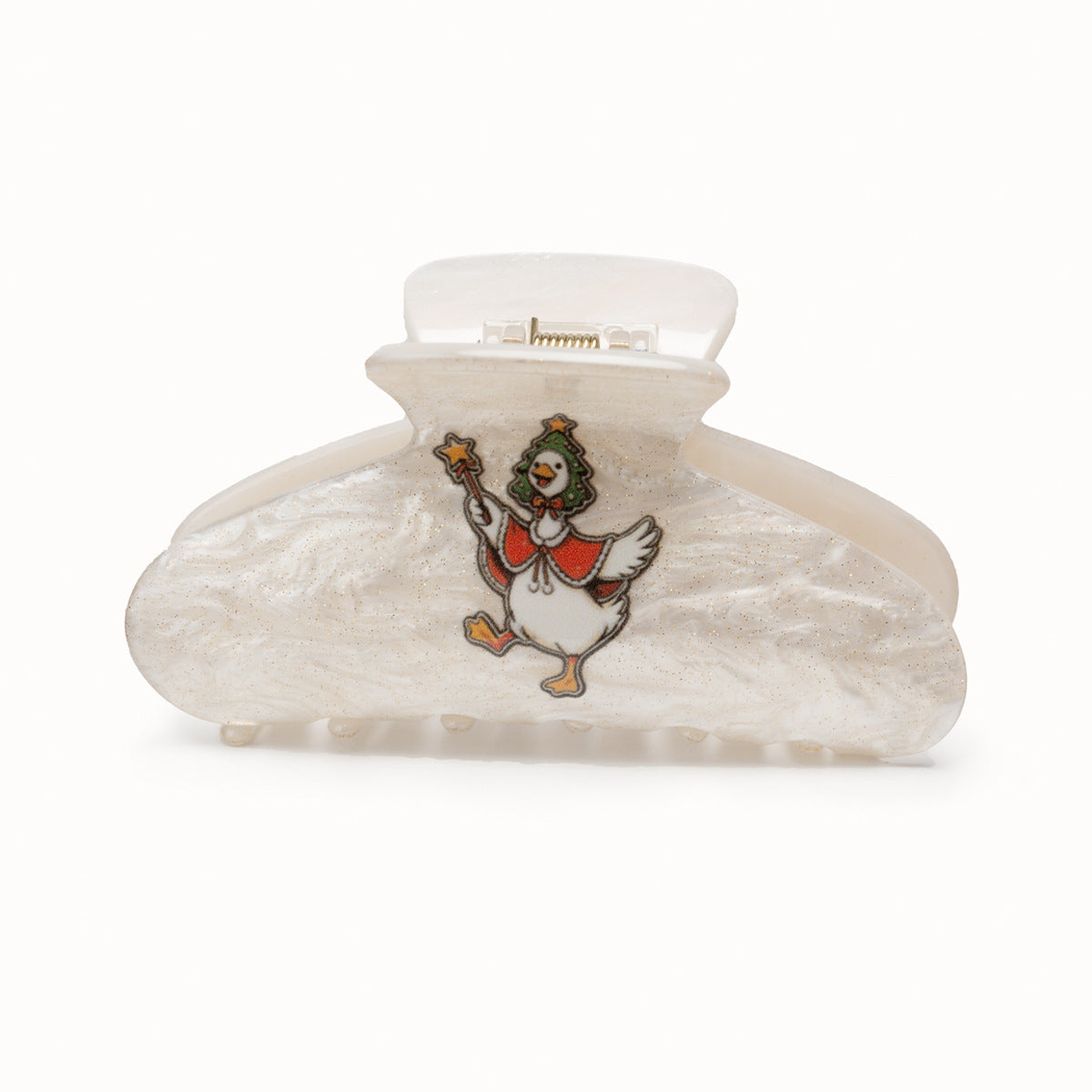 Beau - Christmas Glitter Duck Hair Claw
