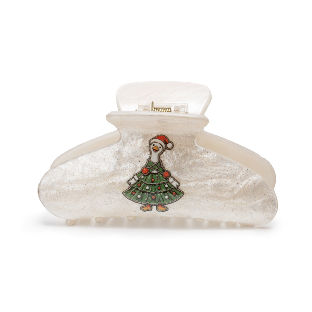 Beau - Christmas Glitter Duck Hair Claw