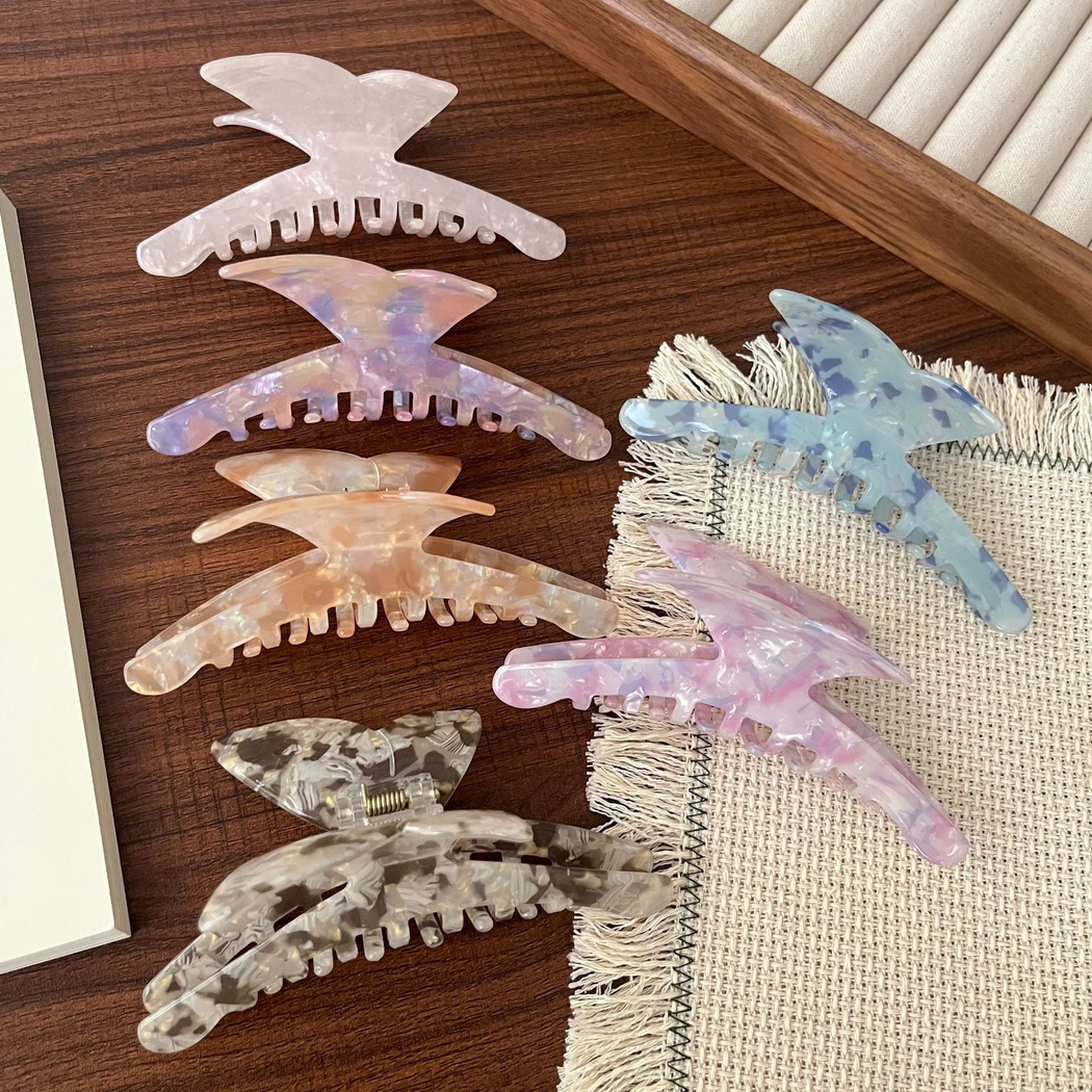 Beau - Butterfly-Shaped Marbled Hair Claw