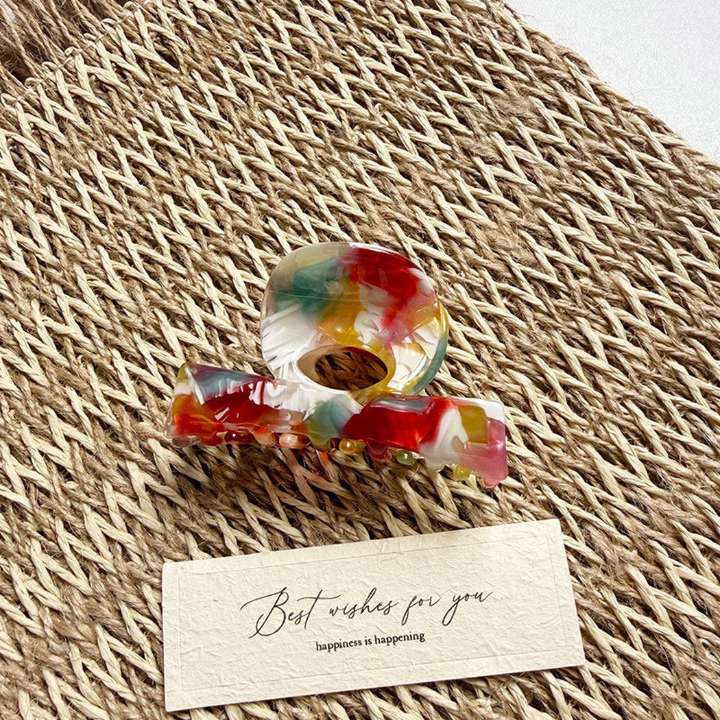Beau - Abstract Pattern Rounded Hair Claw