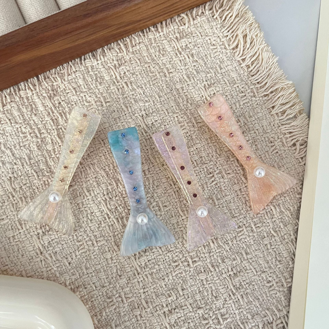 Beau - Bead-Accent Fishtail Side Hair Clip