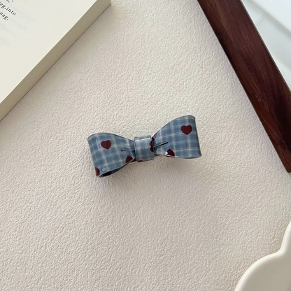 Beau - Plaid Bow Alligator Hair Clip