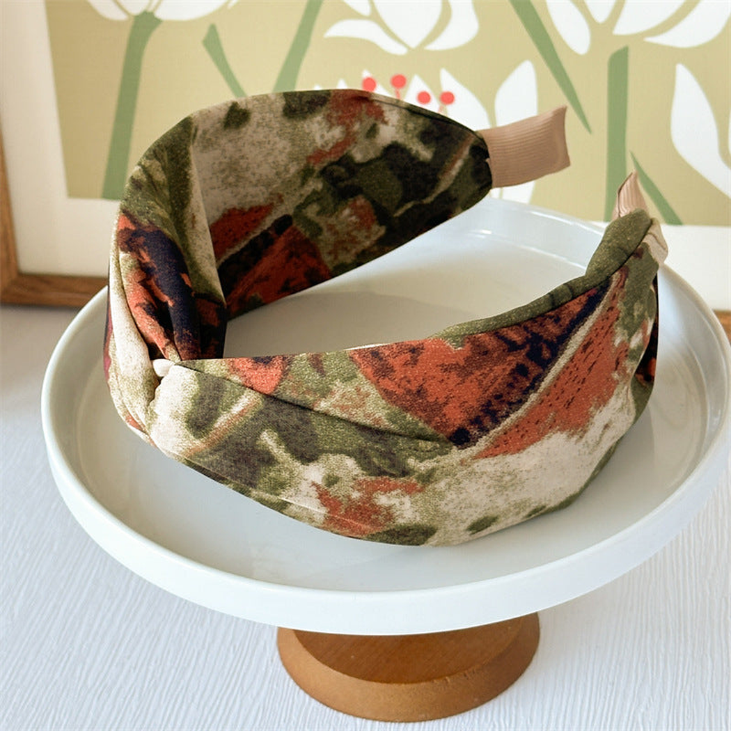 Gifty - Patterned Twist-Knot Wide Headband