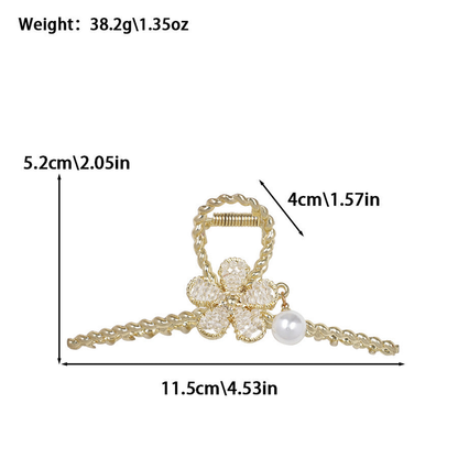 Beau - Pearl Rhinestone Decorative Hair Claw