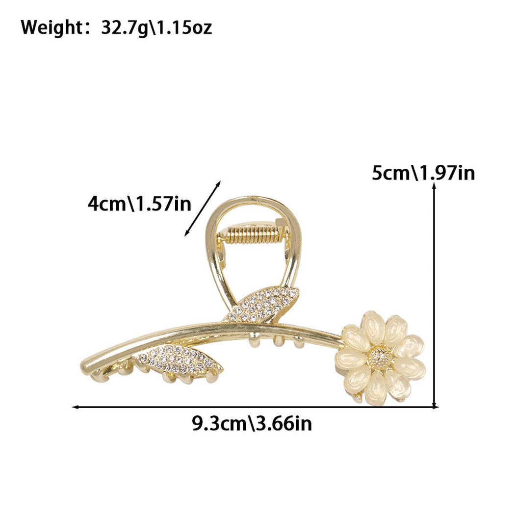 Beau - Pearl Rhinestone Decorative Hair Claw