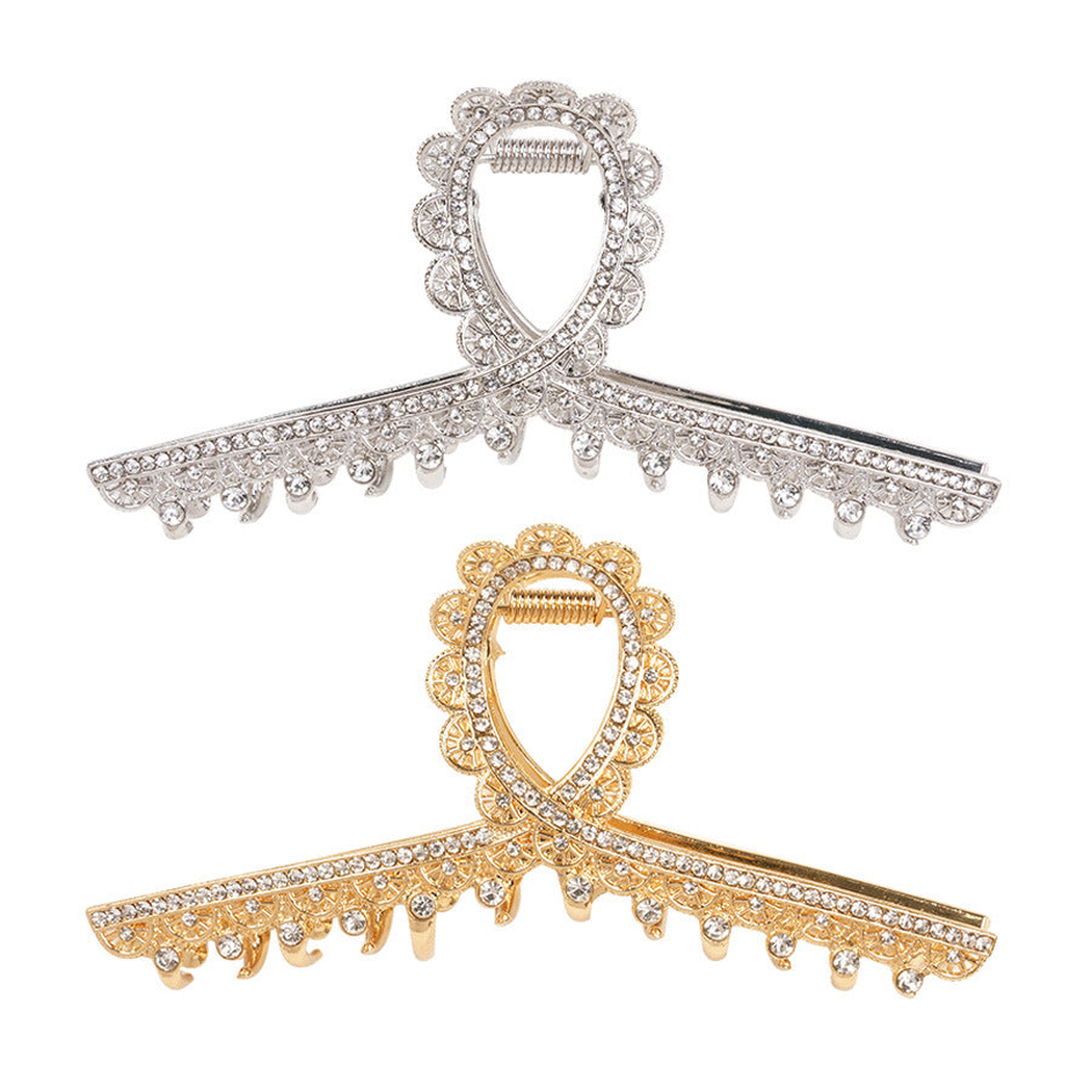Beau - Rhinestone Petal Loop Hair Claw