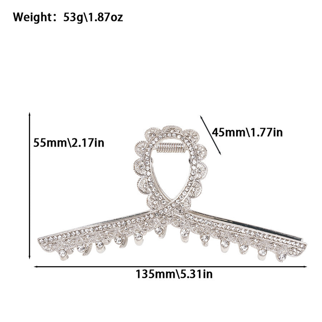 Beau - Rhinestone Petal Loop Hair Claw