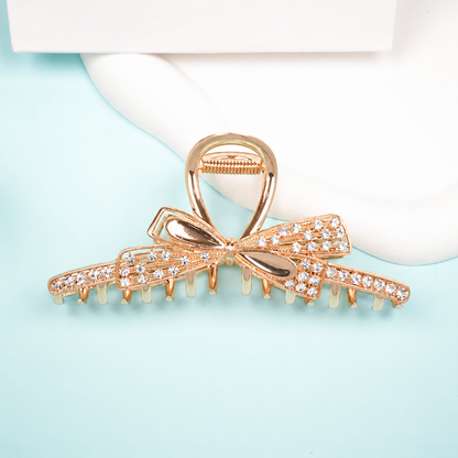 Beau - Rhinestone Bow Hair Claw