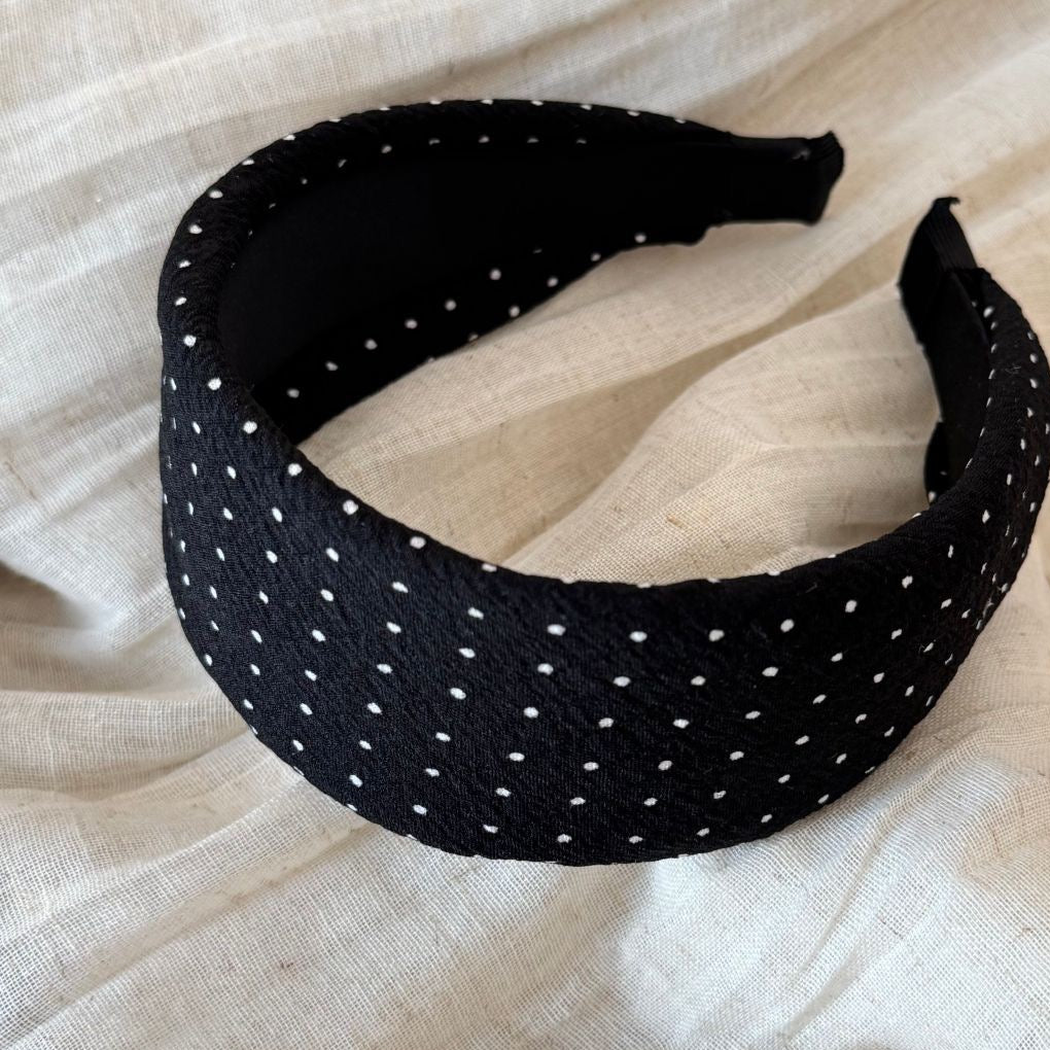 Gifty - Polka-Dot Padded Wide-Crown Headband