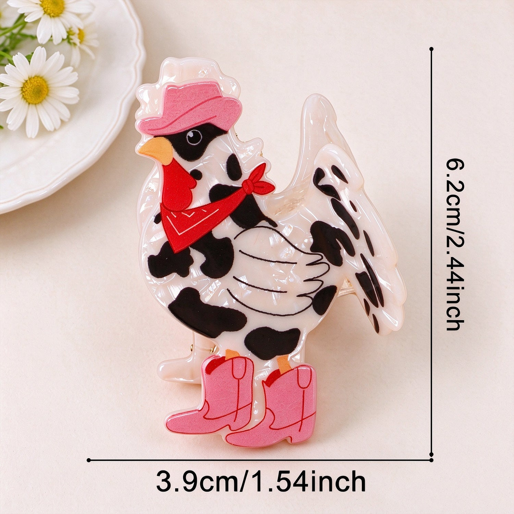 Beau - Western Chicken Novelty Claw Clip