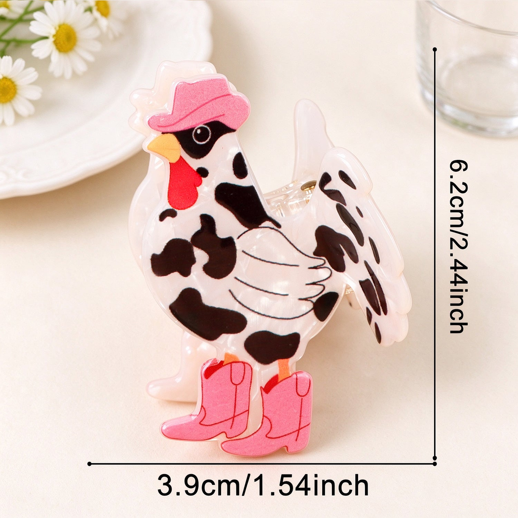 Beau - Western Chicken Novelty Claw Clip