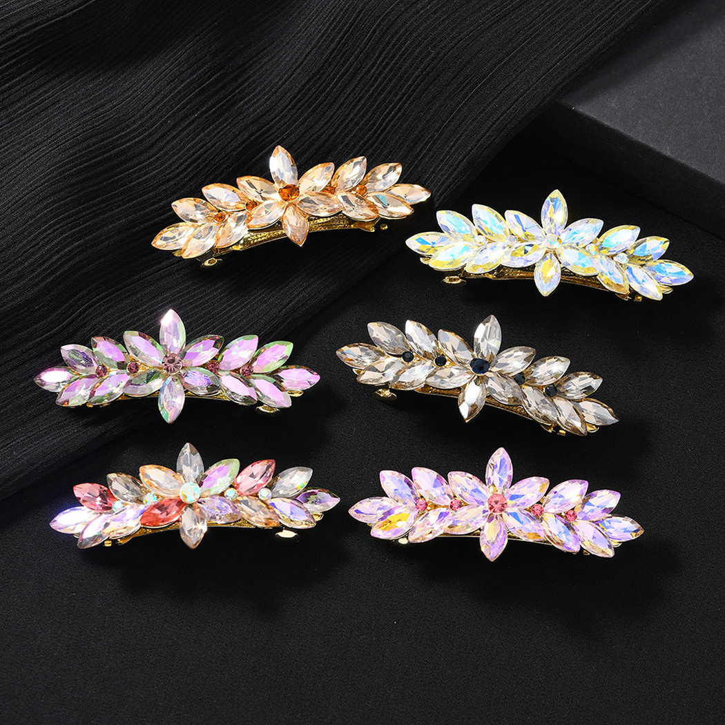 Beau - Marquise Blossom Leaf Cluster Spring Barrette