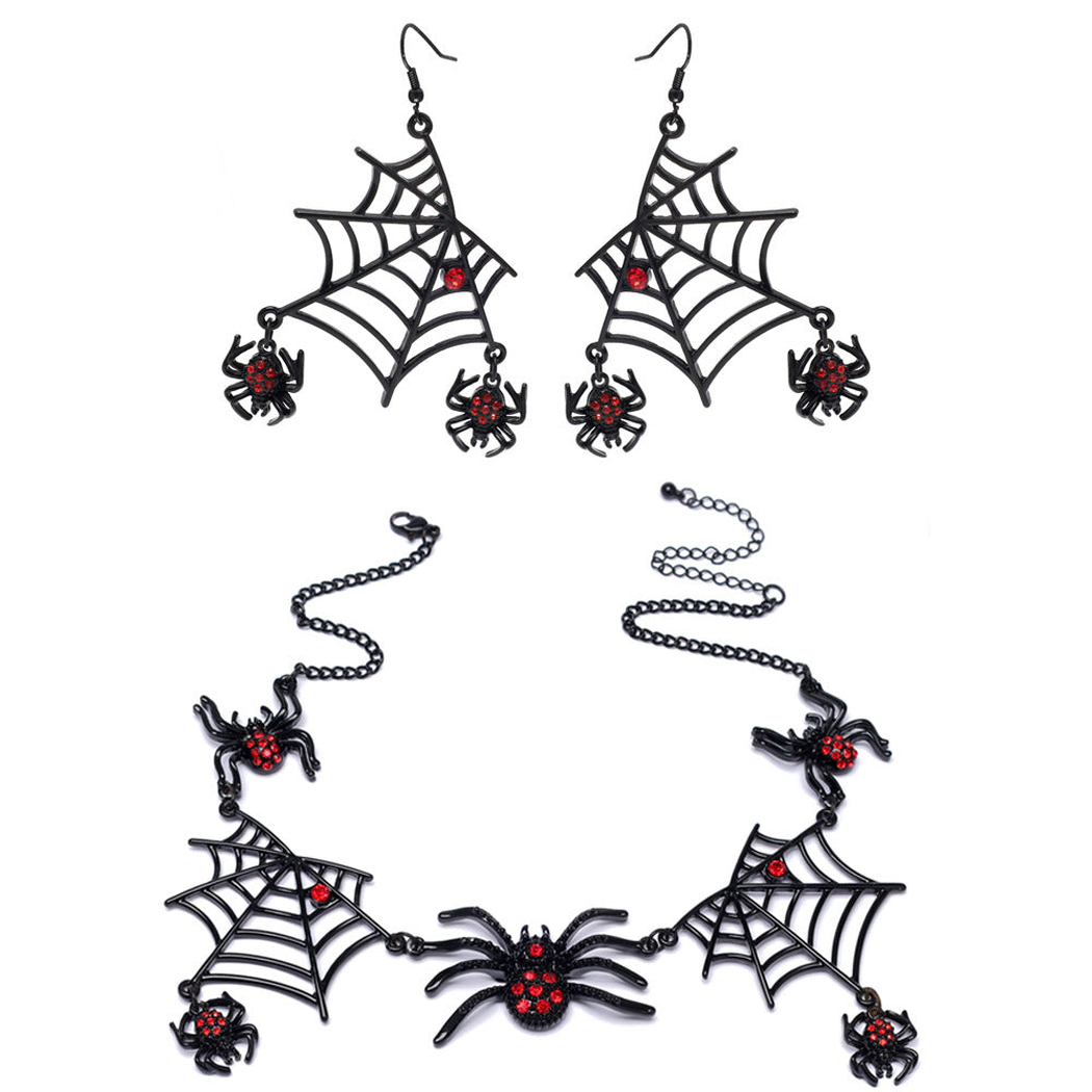 Nozari - Spider Web Red Accent Jewelry