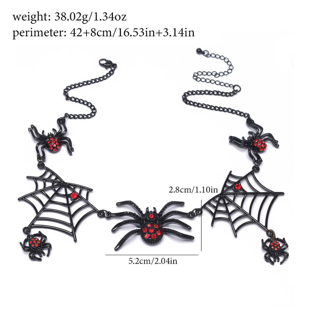 Nozari - Spider Web Red Accent Jewelry