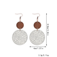 Earedge - Openwork Disc Linked Drop Earrings