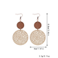 Earedge - Openwork Disc Linked Drop Earrings