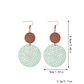 Earedge - Openwork Disc Linked Drop Earrings