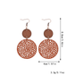 Earedge - Openwork Disc Linked Drop Earrings